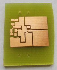 Etched and drilled PCB