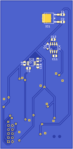 Bottom PCB layout