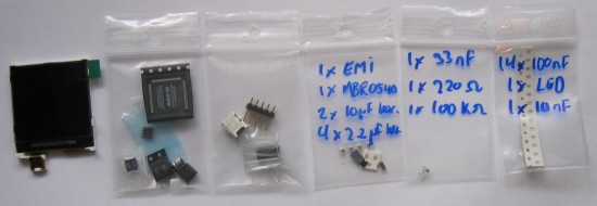 Bagged SMD components