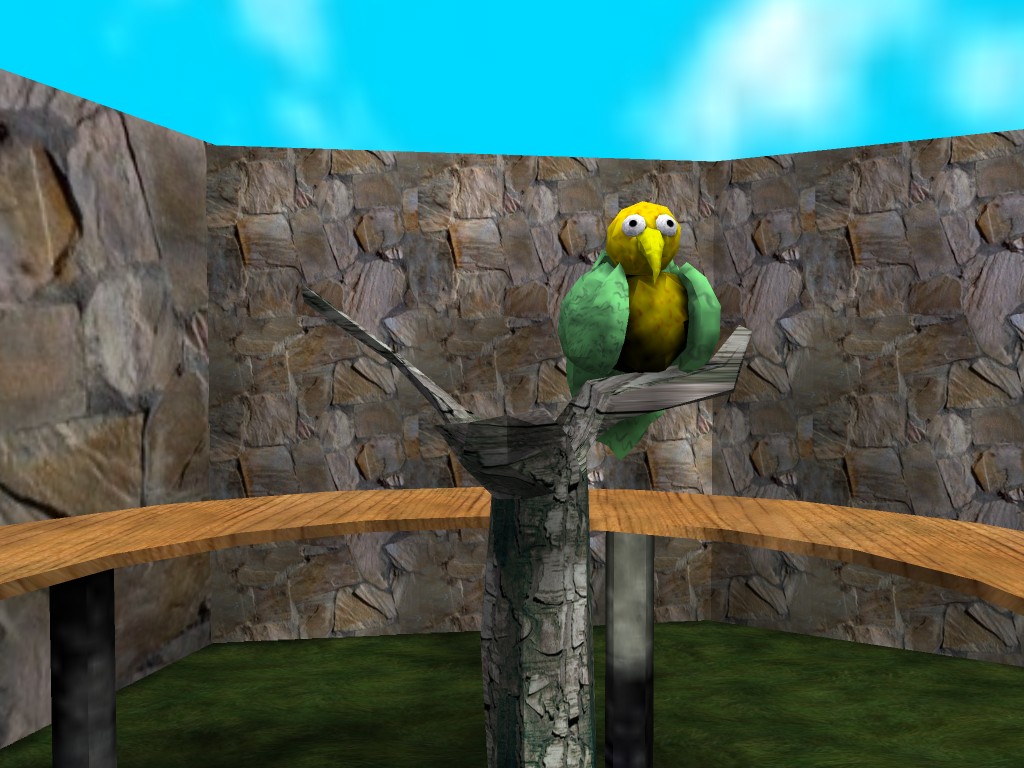 CG zoo bird closeup screenshot